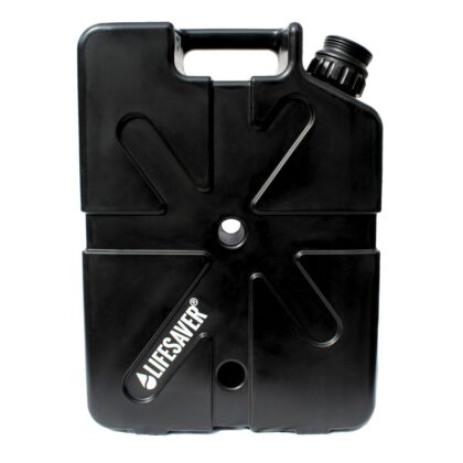 Load image into Gallery viewer, Black Jerrycan with 'Lifesaver' branding on a white background