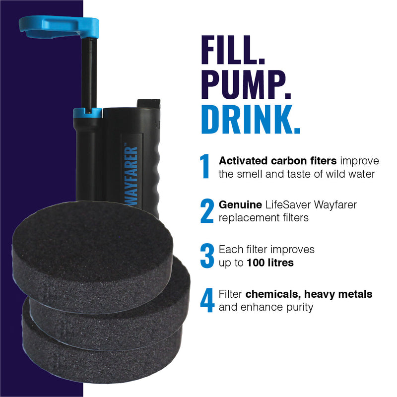 Load image into Gallery viewer, LifeSaver Wayfarer™ Carbon Discs (3 pack)