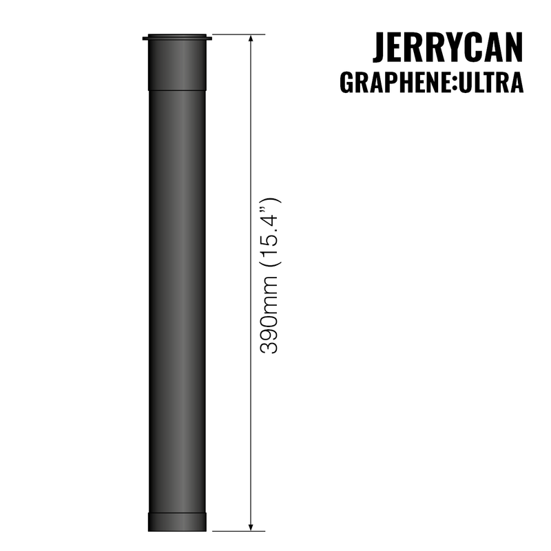 Load image into Gallery viewer, Graphic showing the dimensions of a Jerrycan Graphene:Ultra Filter Cartridge