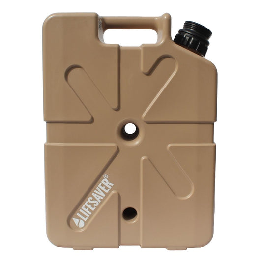 Beige Jerrycan with 'Lifesaver' branding on a white background